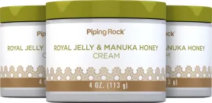 Manuka Honey Cream with Royal Jelly, 4 oz (113 g) Jar, 3  Jars