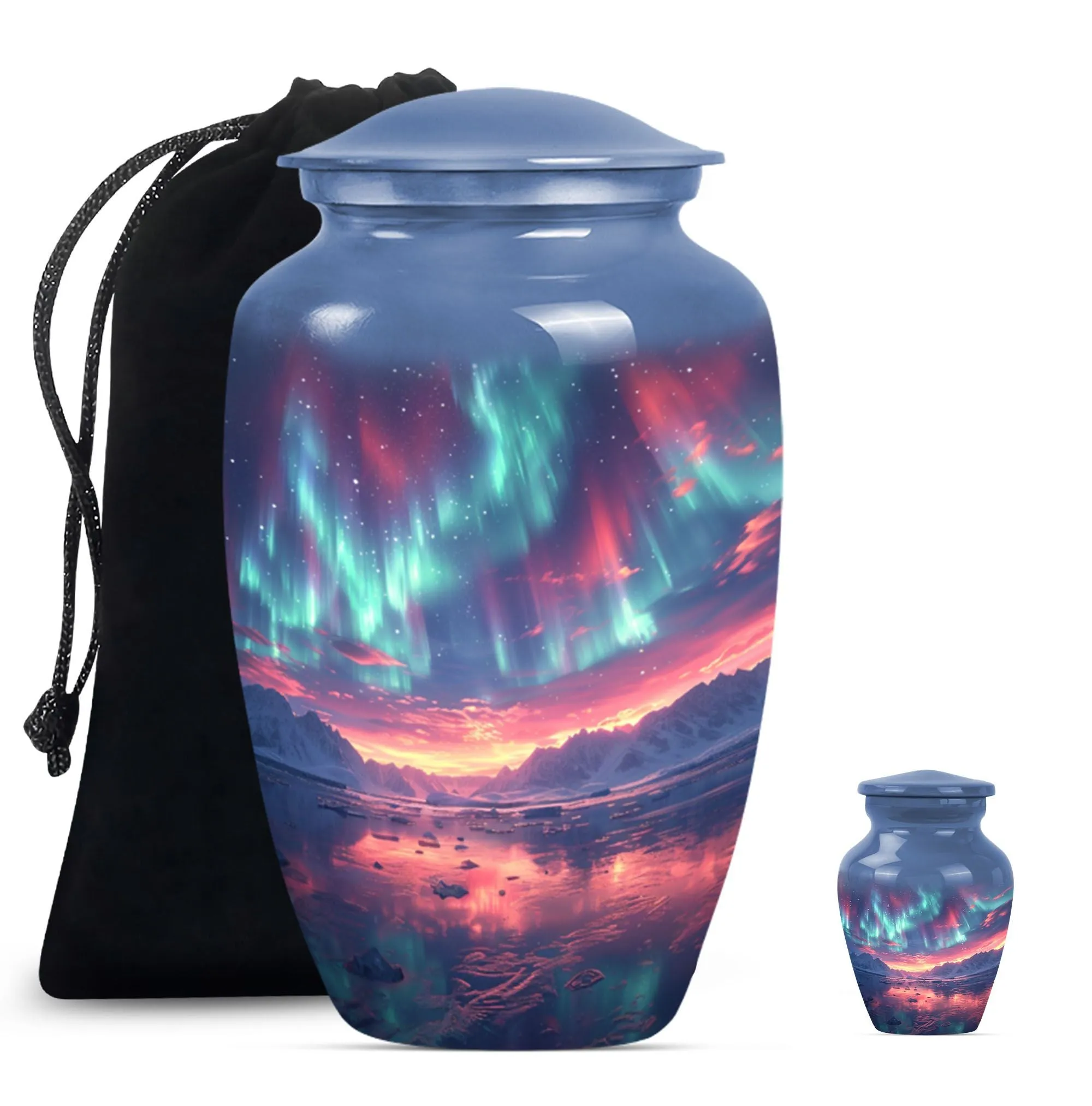 Northern Lights Meditation – Medium-Sized Cremation Urn
