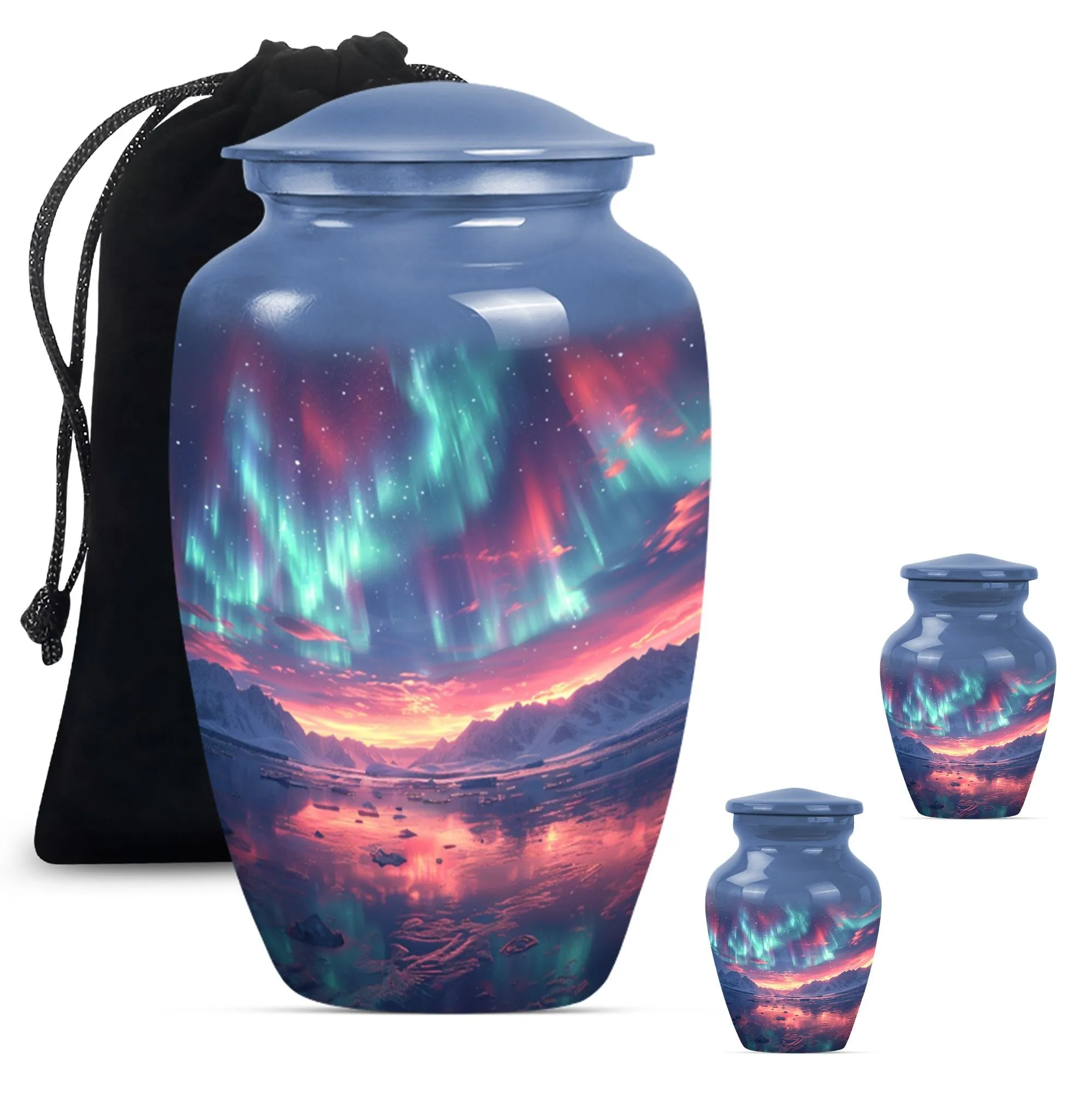 Northern Lights Meditation – Medium-Sized Cremation Urn