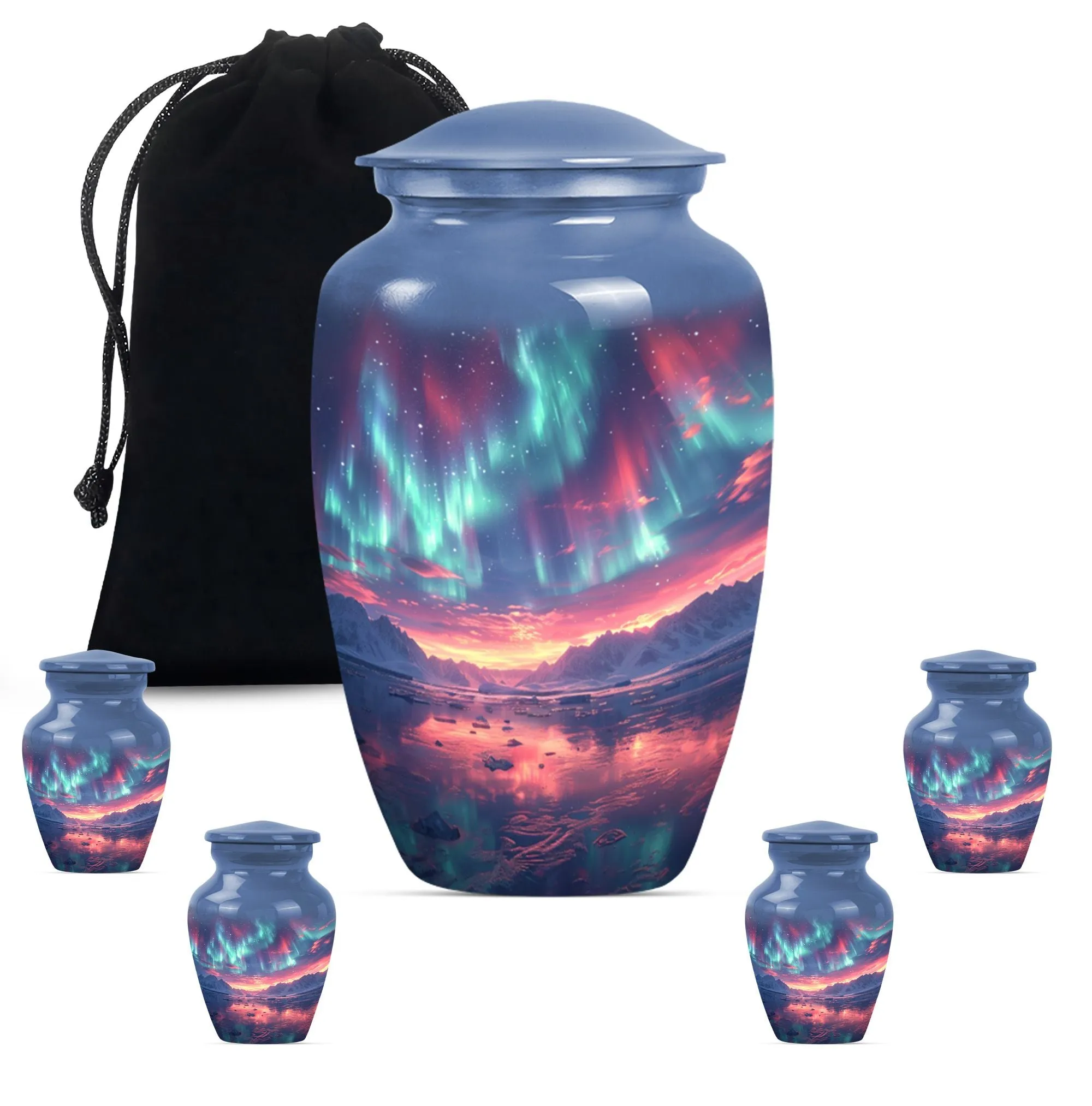 Northern Lights Meditation – Medium-Sized Cremation Urn