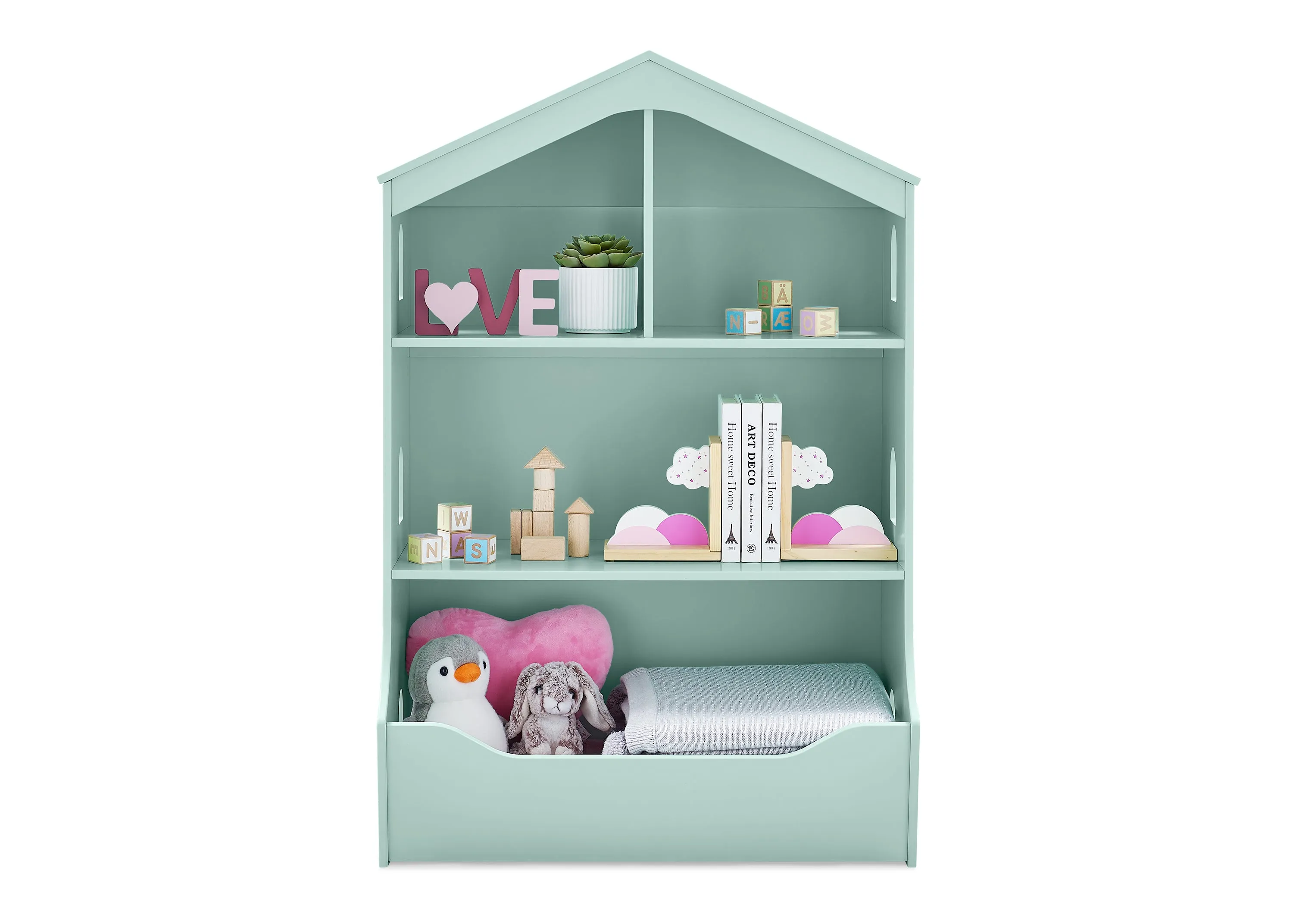 Playhouse Bookcase with Toy Storage