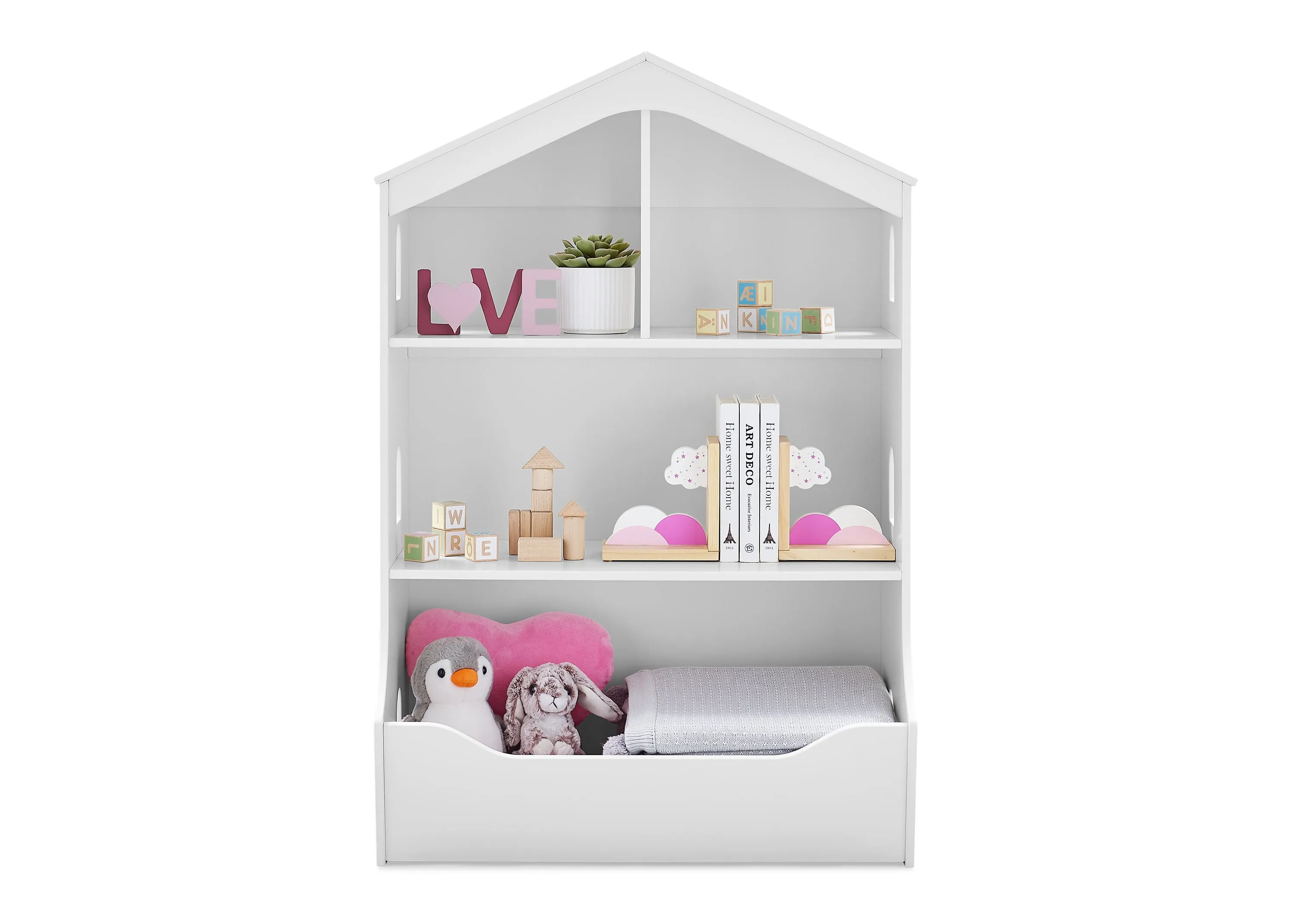 Playhouse Bookcase with Toy Storage