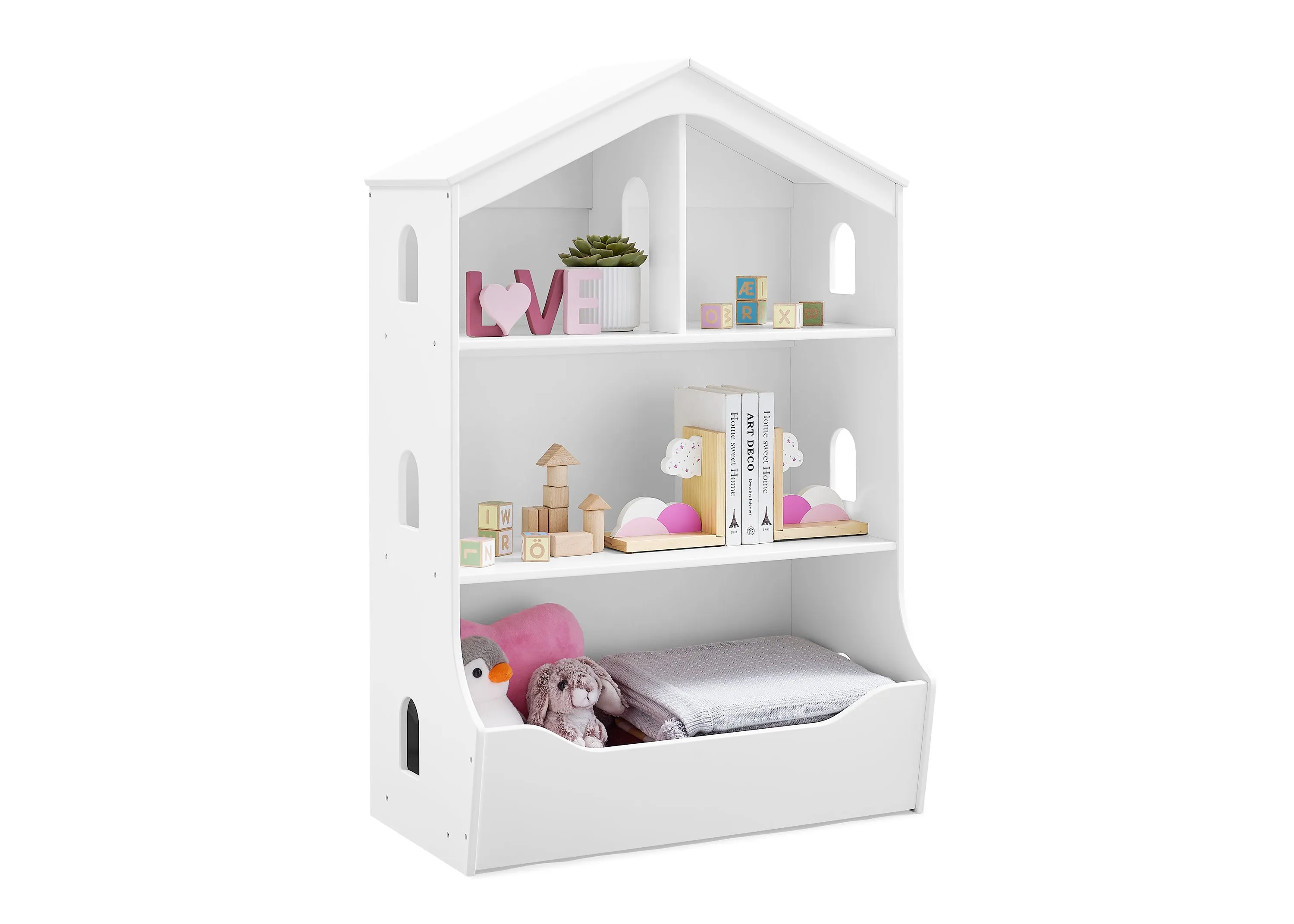 Playhouse Bookcase with Toy Storage