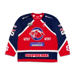 Rhinestone Hockey Jersey Red