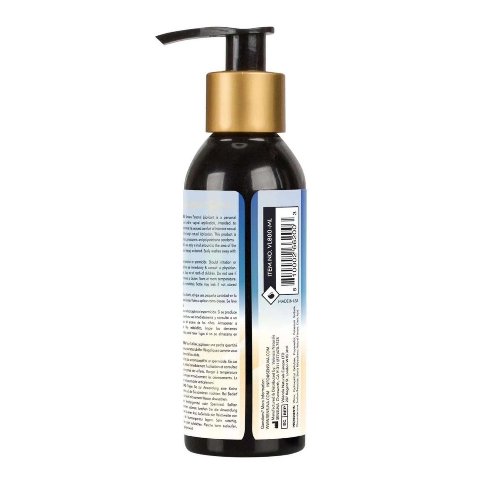 Sensuva Jelly Water Based Personal Lubricant 4oz.