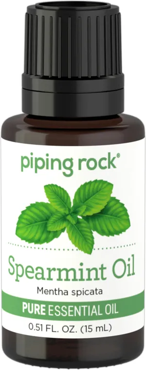 Spearmint Pure Essential Oil (GC/MS Tested), 1/2 fl oz (15 mL) Dropper Bottle