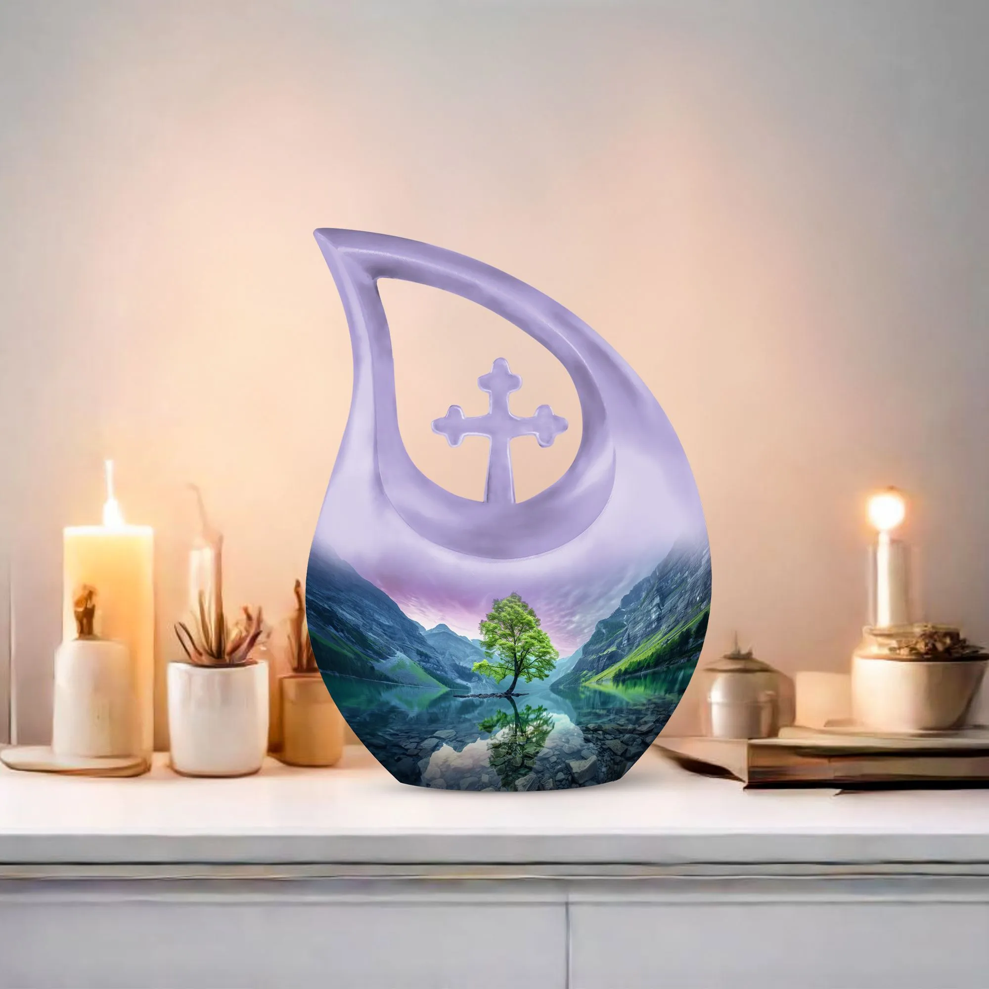 Stellar Aurora Borealis Memorial Urn - A Timeless Remembrance