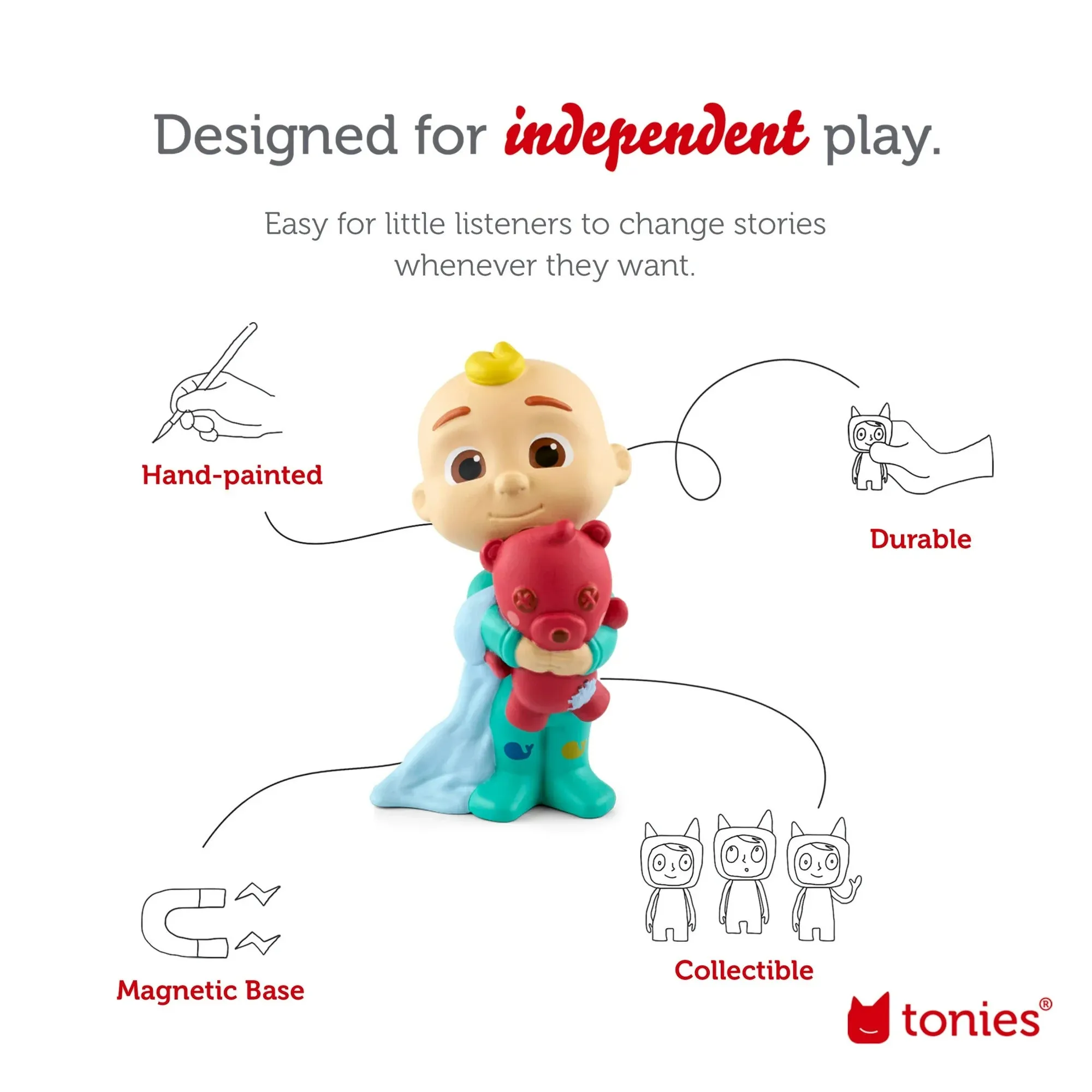 Tonies 11000175 CoComelon Get Ready with JJ Audio Play Figurine