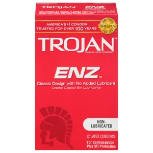Trojan ENZ Non-Lubricated Latex Condoms