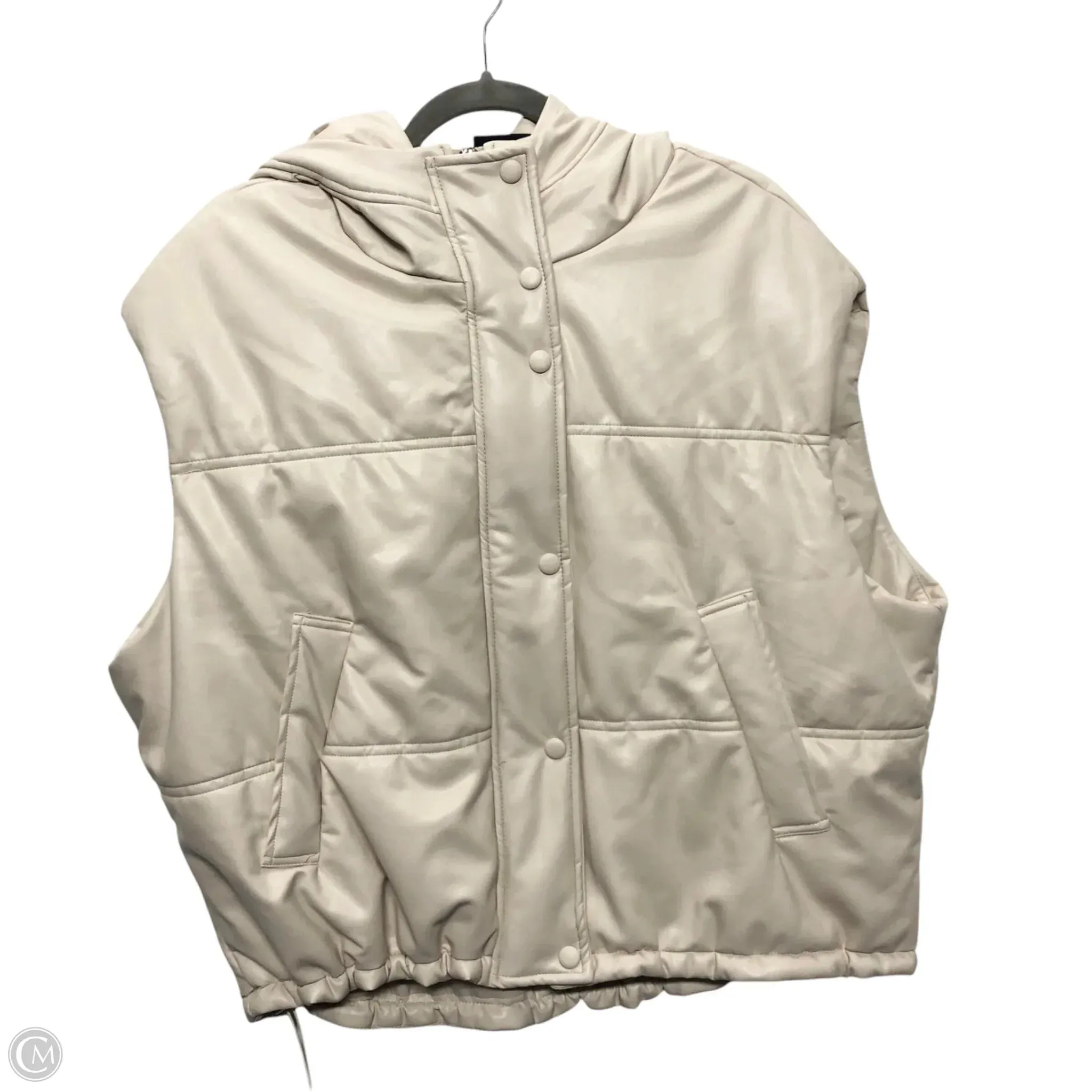 Vest Puffer & Quilted By Cmc In Cream, Size: Osfm
