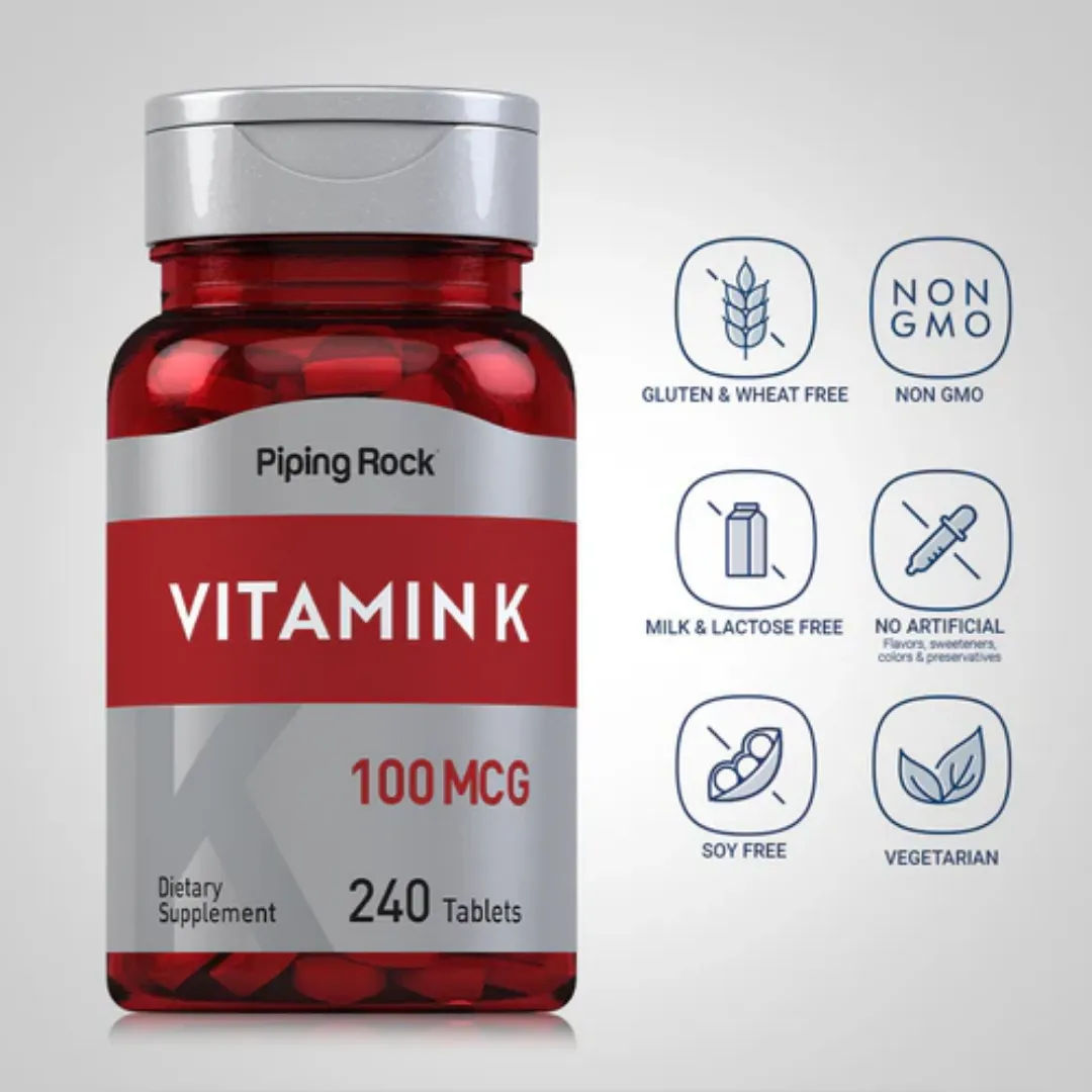 Vitamin K, 100 mcg, 240 Tablets, 2  Bottles