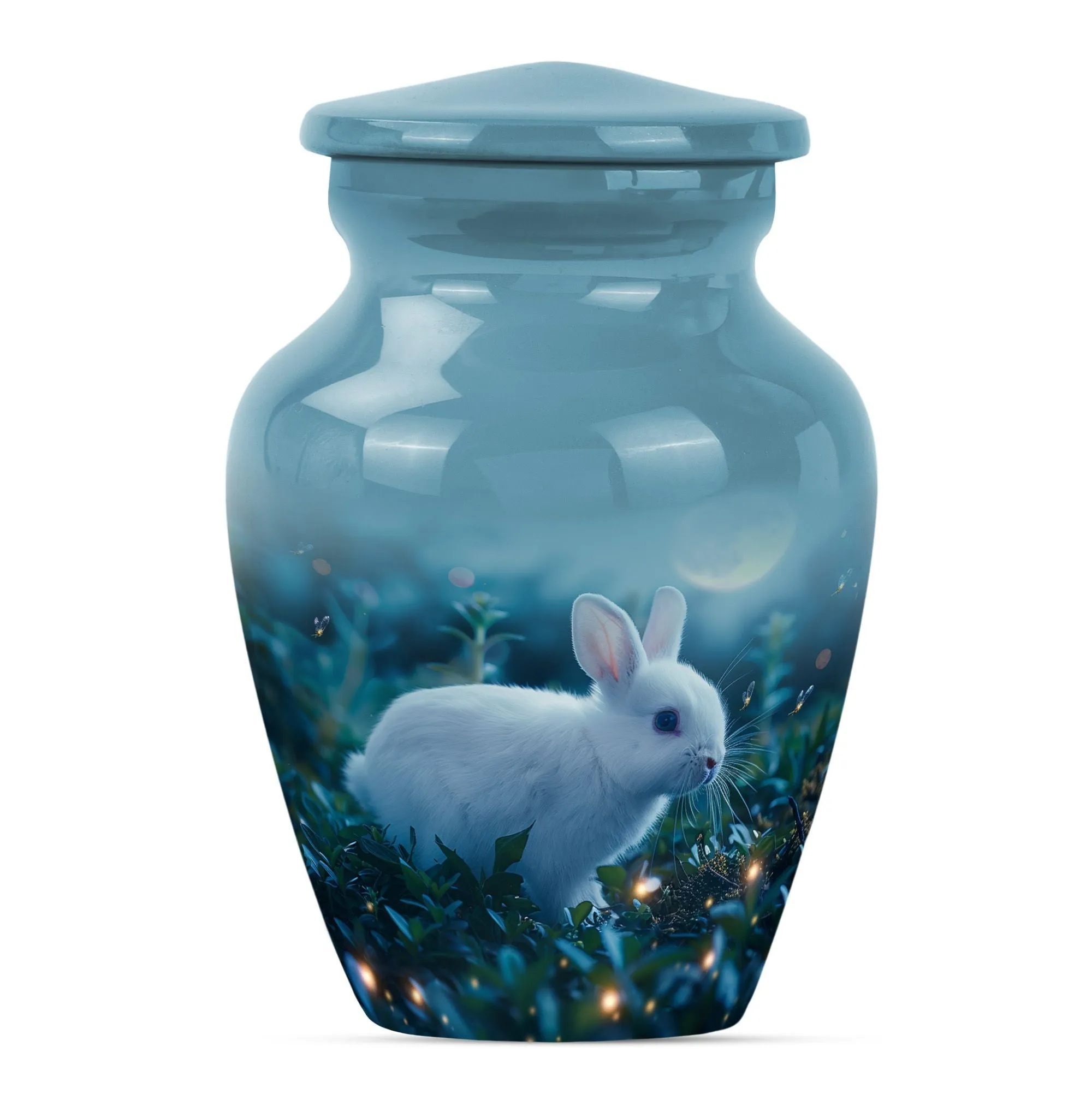 White Bunny Moon Reverence | Large Cremation Urn for Adult Ashes